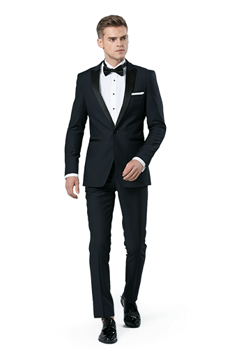 A product image for the Navy Peak Lapel Tuxedo